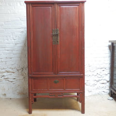 Chinese Red Lacquer Wardrobe CH-6