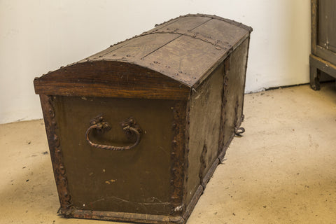 Wooden Trunk with Iron Mounts